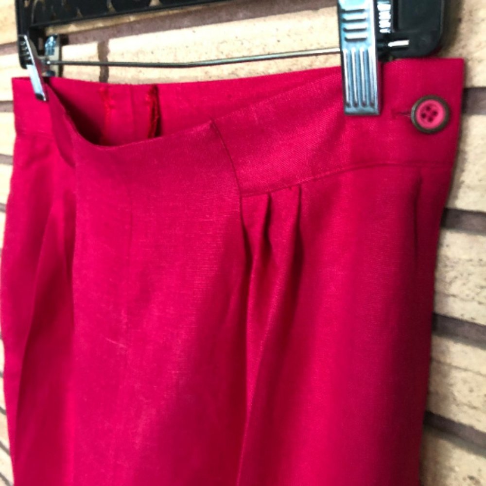 Vintage Raspberry Pinstripe Pants - Waist 28